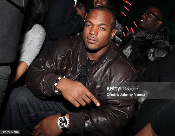 Player Dwight Freeney celebrates his birthday at Greenhouse on February 22, 2011 in New York City.