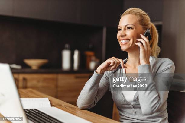 woman working - phone interview event stock pictures, royalty-free photos & images