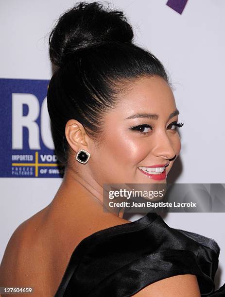 Shay Mitchell attends the 22nd annual GLAAD Media Awards at Westin Bonaventure Hotel on April 10, 2011 in Los Angeles, California.