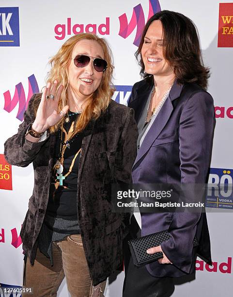 Melissa Etheridge and Linda Wallem attend the 22nd annual GLAAD Media Awards at Westin Bonaventure Hotel on April 10, 2011 in Los Angeles, California.