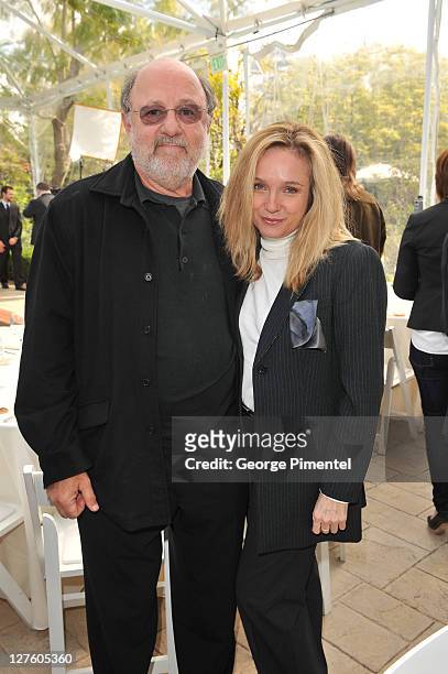 Producer Joe Medjuck and actress Lisa Langlois attend the 2011 Canadian Nominees for Academy Awards Luncheon at the Canadian Residence on February...