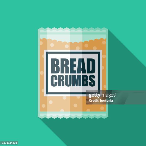 bread crumbs meal kit ingredient icon - breadcrumbs stock illustrations