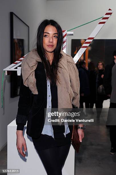 Valentina Scambia Floriani attends the Opening Cardi Black Box Gallery during the Milan Fashion Week Womenswear Autumn/Winter 2011 on February 24,...