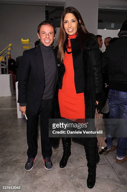Nicolo Cardi and Lavigna Biagiotti attend the Opening Cardi Black Box Gallery during the Milan Fashion Week Womenswear Autumn/Winter 2011 on February...