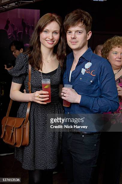 Sophie Ellis-Bextor and Richard Jones attend the Private View of Queen: Stormtroopers In Stilettos on February 24, 2011 in London, England.