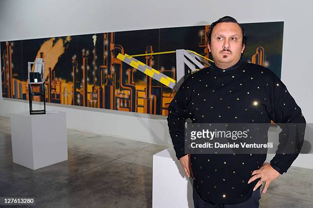 Mario Ybarra Jr. Attends the Opening Cardi Black Box Gallery during the Milan Fashion Week Womenswear Autumn/Winter 2011 on February 24, 2011 in...