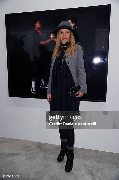 Ania Golezinowska attends the Opening Cardi Black Box Gallery during the Milan Fashion Week Womenswear Autumn/Winter 2011 on February 24, 2011 in...