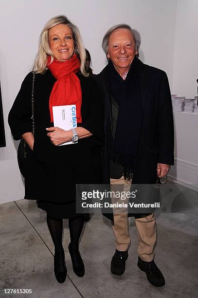 Anna Cardi and Renato Cardi attend the Opening Cardi Black Box Gallery during the Milan Fashion Week Womenswear Autumn/Winter 2011 on February 24,...