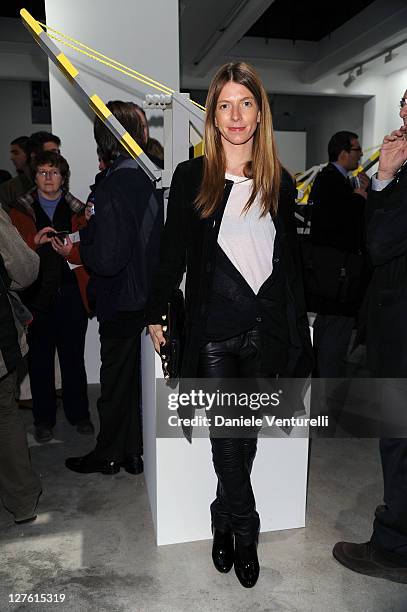 Virginia Galateri di Genola attends the Opening Cardi Black Box Gallery during the Milan Fashion Week Womenswear Autumn/Winter 2011 on February 24,...