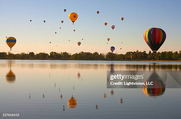 Balloon Reflection Hot Air Balloon Reflection Photos and Premium High Res Pictures - Getty ...
