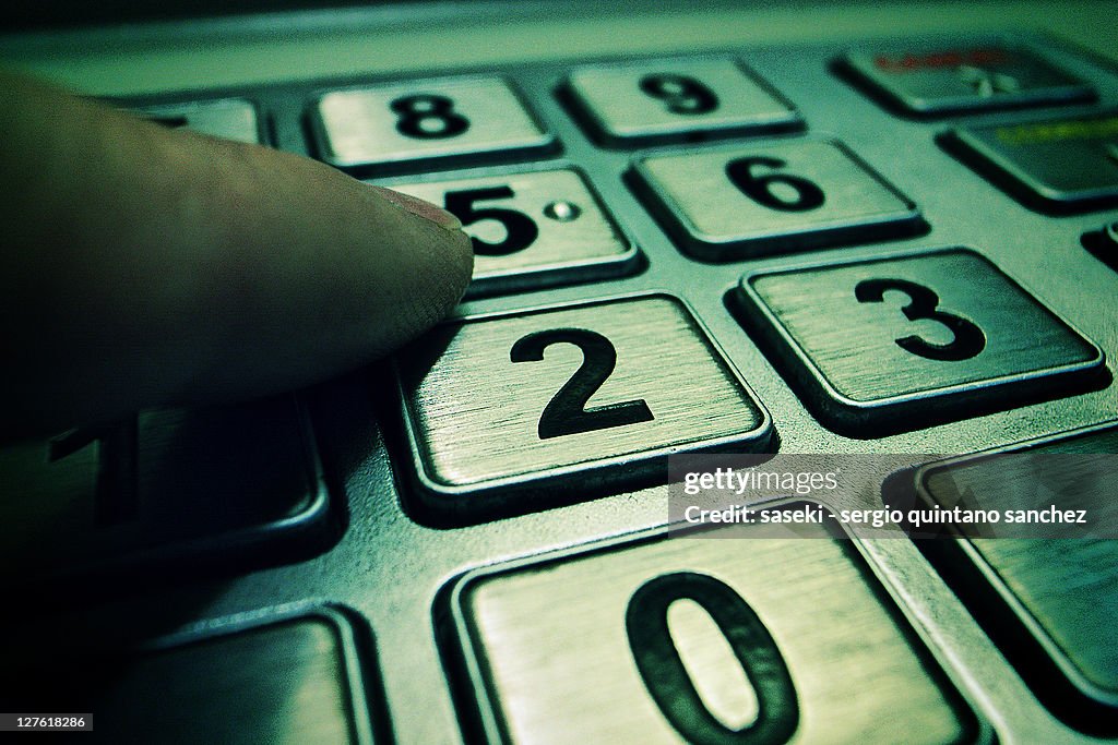 Dialing numbers on an ATM