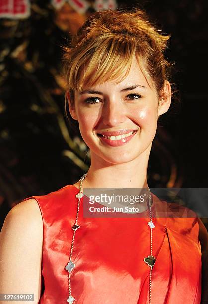 Actress Louise Bourgoin attends the "The Extraordinary Adventures of Adele Blanc-Sec" press conference at The Ritz Carlton Tokyo on June 7, 2010 in...