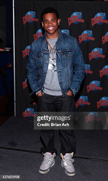 Actor Tristan Wilds visits Planet Hollywood Times Square on April 22, 2011 in New York City.