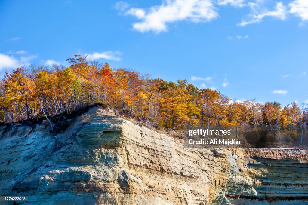 Fall Or Rocks Fall Colors In Pictured Rocks High-Res Stock Photo - Getty Images