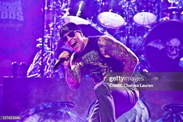 Ax7 Singer Vocalist M. Shadows of Avenged Sevenfold performs at the 3rd Annual ...