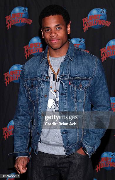 Actor Tristan Wilds visits Planet Hollywood Times Square on April 22, 2011 in New York City.