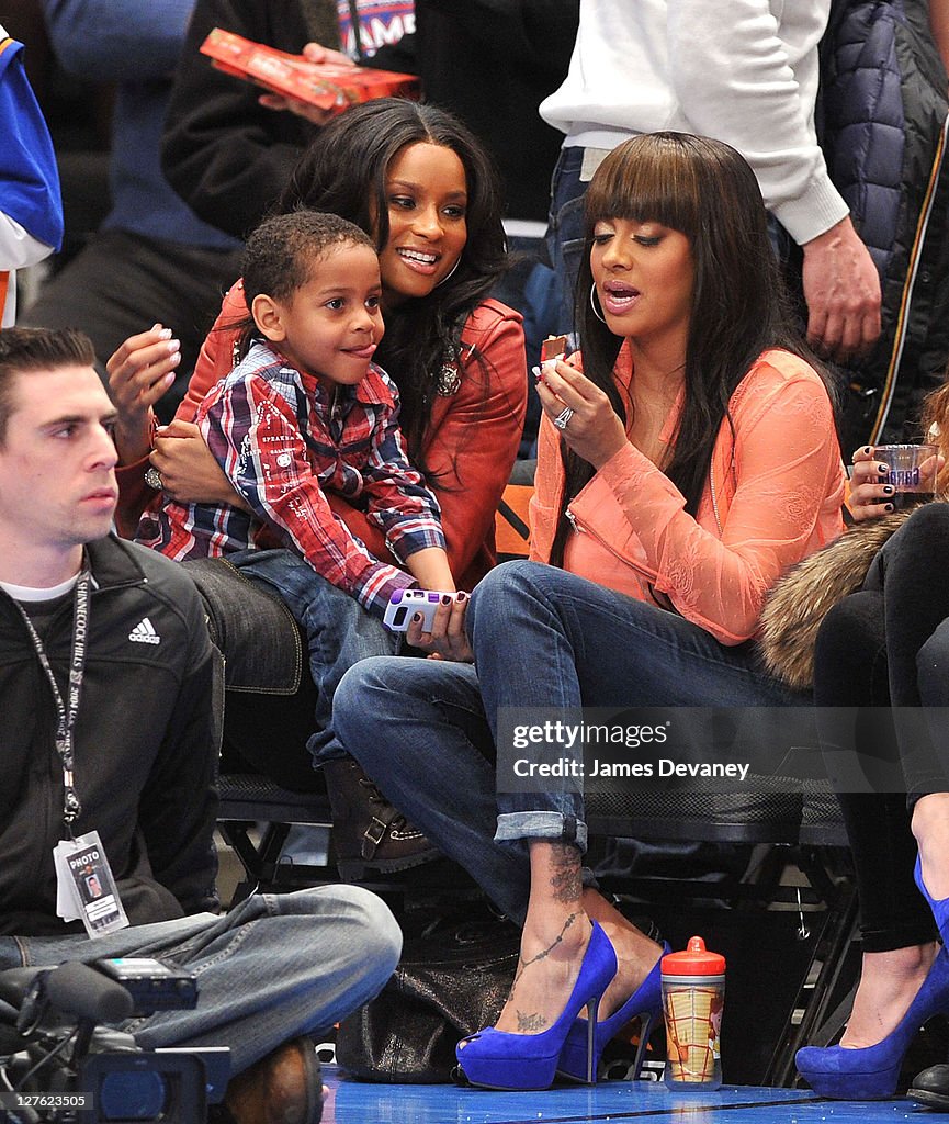 Celebrities Attend The Cleveland Cavaliers Vs New York Knicks Game - March 4, 2011