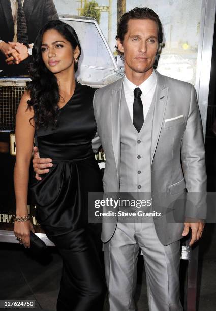 Actor Matthew McConaughey and Camila Alves attends the "The Lincoln Lawyer" Los Angeles Screening at the ArcLight Cinemas on March 10, 2011 in...