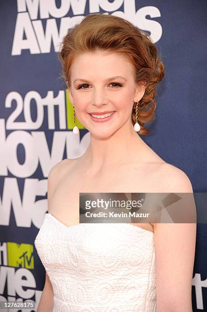 Actress Ashley Bell arrives at the 2011 MTV Movie Awards at Universal Studios' Gibson Amphitheatre on June 5, 2011 in Universal City, California.