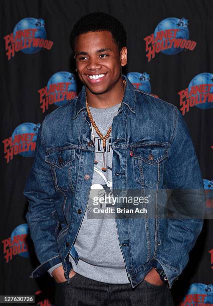 Actor Tristan Wilds visits Planet Hollywood Times Square on April 22, 2011 in New York City.