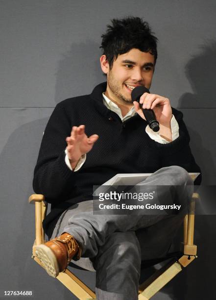 Musician Rostam Batmanglij of Vampire Weekend visits the Apple Store Soho on March 4, 2011 in New York City.