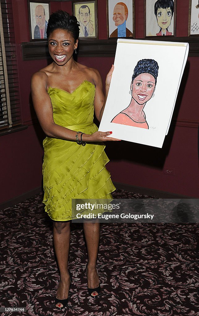 Broadway's "Memphis" Stars Montego Glover And Chad Kimball Caricatures Unveiling