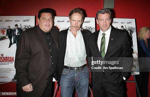 Actor Steve Schirripa, Director Jonathan Hensleigh and Actor Ray Stevenson attend the premiere of "Kill the Irishman" at Landmark's Sunshine Cinema...