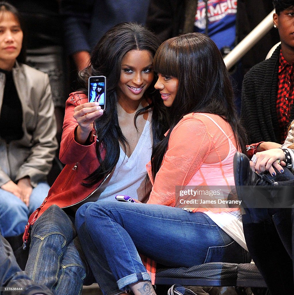 Celebrities Attend The Cleveland Cavaliers Vs New York Knicks Game - March 4, 2011