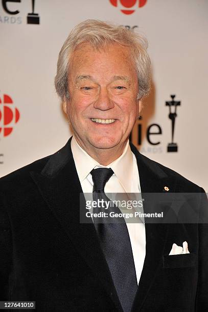 Actor Gordon Pinsent attends the 31st Annual Genie Awards Gala at the National Arts Centre on March 10, 2011 in Ottawa, Canada.