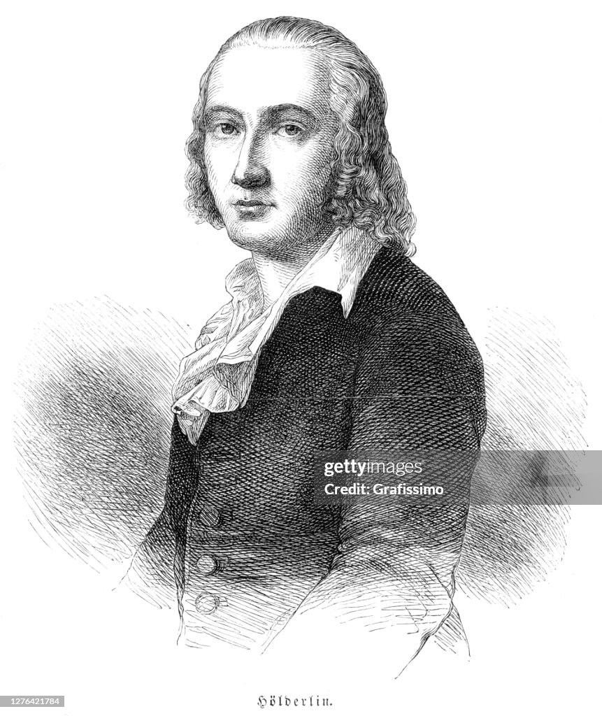 Johann Christian Friedrich Hölderlin german poet portrait 1859
