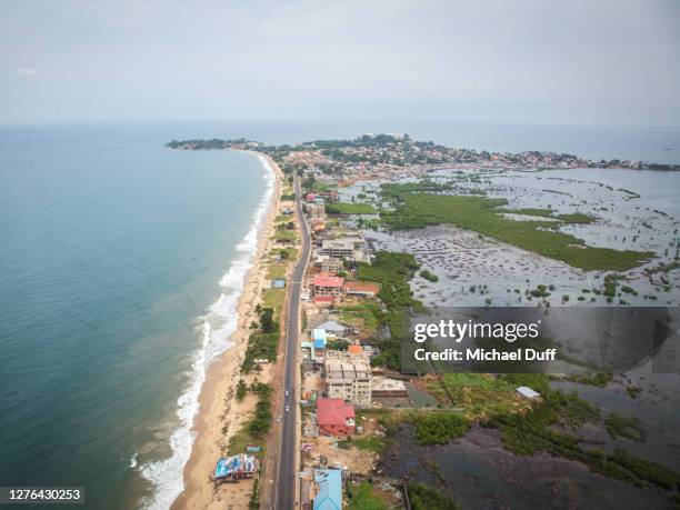 lumley beach, sierra leone - sierra leone beach stock pictures, royalty-free photos & images