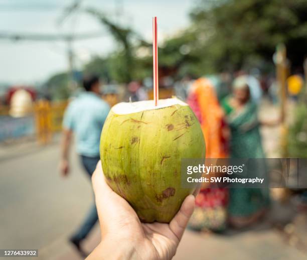 first eye view of traveling in dhaka, bangladesh - coconut water 個照片及圖片檔