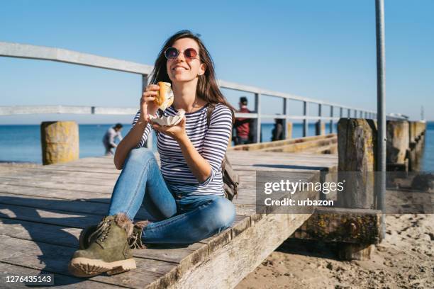 fish sandwich at travemünde - baltic sea fish stock pictures, royalty-free photos & images