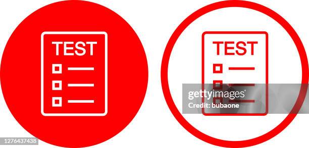 test icon - grades stock illustrations
