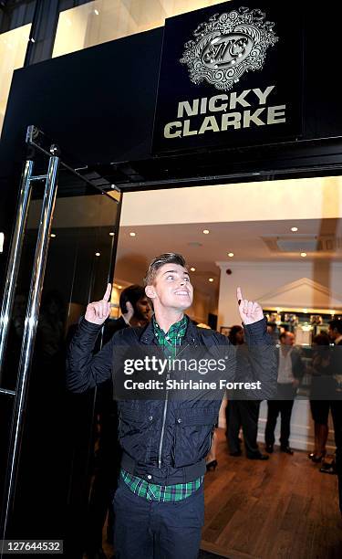 Actor Kieron Richardson attends the Manchester launch of Nicky Clarke at Nicky Clarke on March 31, 2011 in Manchester, England.