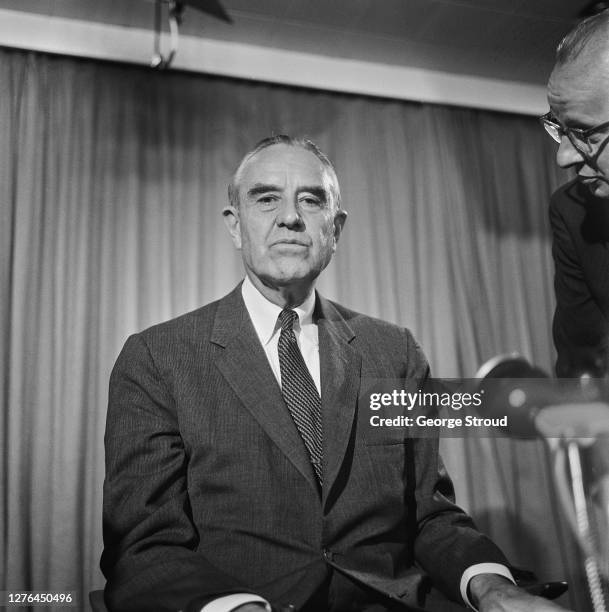 American politician W Averell Harriman , the US Ambassador at Large, at London Airport, UK, 3rd August 1965.