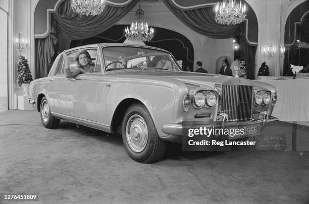 The launch of the Rolls Royce Silver Shadow saloon car, October 1965.