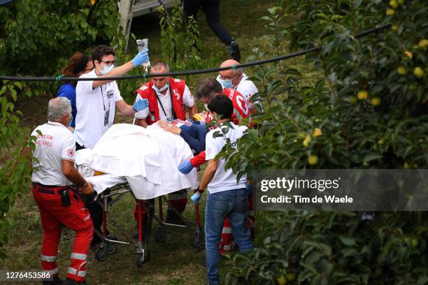 Chloe Dygert of The United States / Crash / Injury / Accident / Doctors / Red cross / during the 93rd UCI Road World Championships 2020, Women Elite...