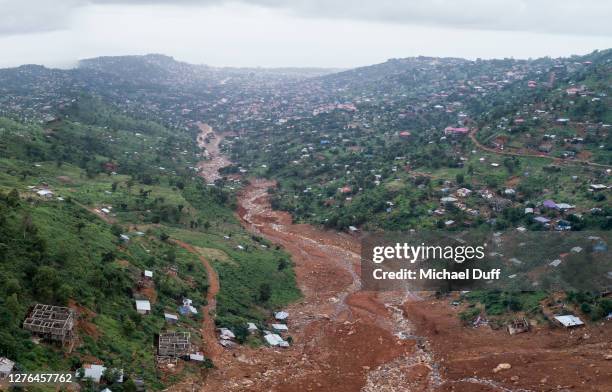 aftermath of mudslide in sierra leone - mudslides stock pictures, royalty-free photos & images