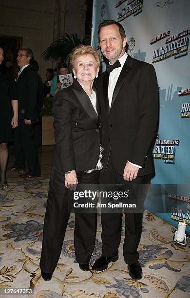 Jill Loesser and director Rob Ashford attend the after party for the Broadway opening night of "How To Succeed In Business Without Really Trying" at...