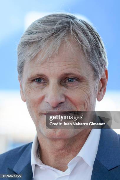 Viggo Mortensen attends 'Falling' premiere during the 68th San Sebastian International Film Festival at the Kursaal Palace on September 24, 2020 in...