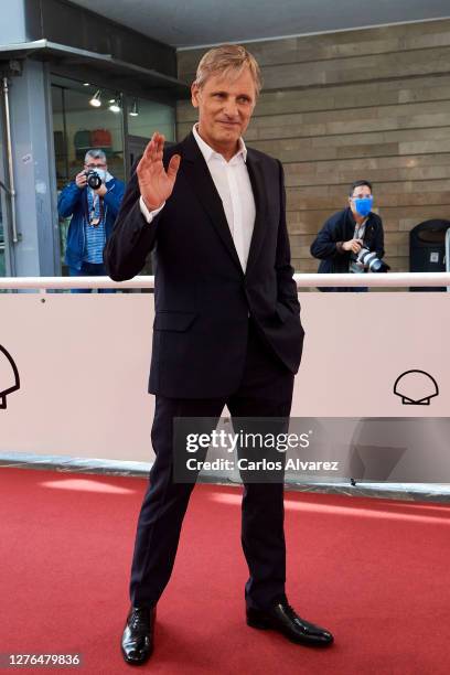 Viggo Mortensen attends the 'Falling' premiere curing the 68th San Sebastian International Film Festival at the Kursaal Palace on September 24, 2020...