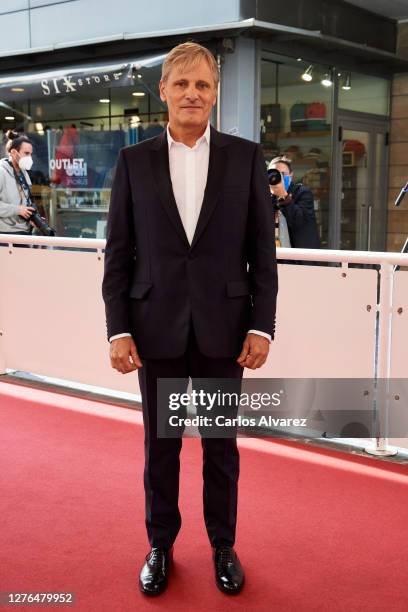 Viggo Mortensen attends the 'Falling' premiere curing the 68th San Sebastian International Film Festival at the Kursaal Palace on September 24, 2020...