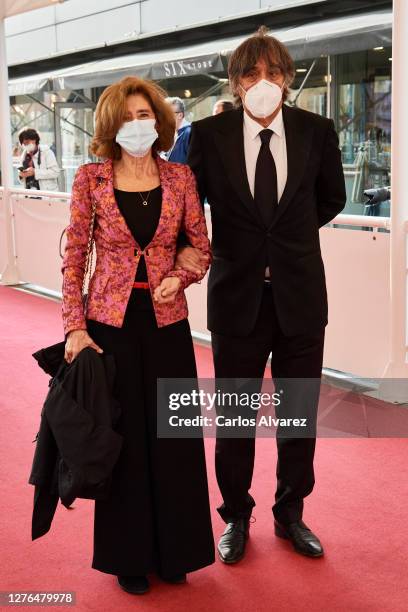 Director Agustin Diaz Yanes attends the 'Falling' premiere curing the 68th San Sebastian International Film Festival at the Kursaal Palace on...