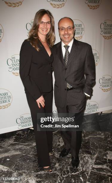 Sophie Leibowitz and Chef Alfred Portale attend the Culinary Institute of America's 2011 Augie Awards at The New York Marriott Marquis on March 30,...