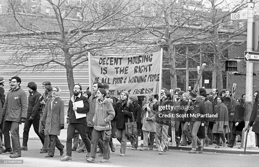 Counter Protesters Advocate For Low Income Housing, Forest Hills
