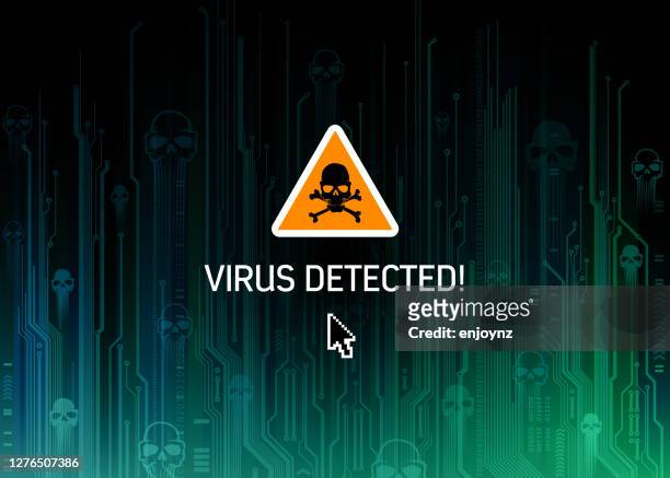 computer virus detection software - computer virus stock illustrations