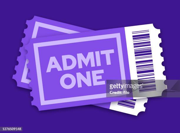 pair of tickets to a movie show or other entertainment event - accessibility stock illustrations