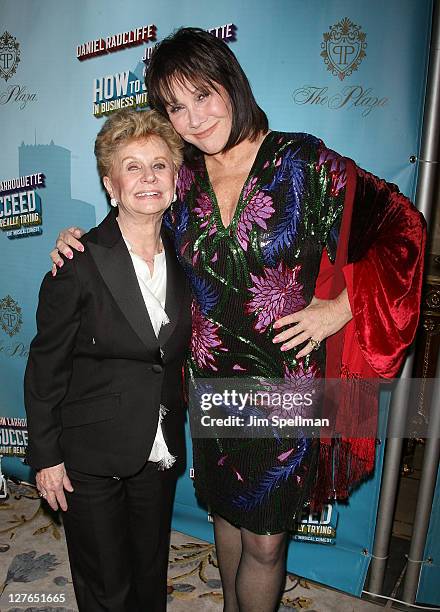 Jill Loesser and actress Michele Lee attend the after party for the Broadway opening night of "How To Succeed In Business Without Really Trying" at...