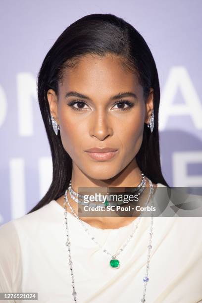 Cindy Bruna attends the Monte-Carlo Gala For Planetary Health on September 24, 2020 in Monte-Carlo, Monaco.
